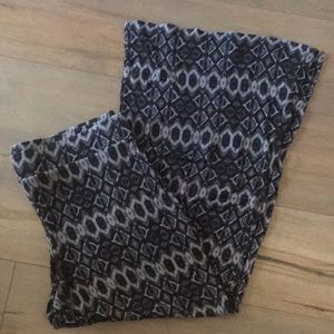 Boho Aztec flare stretch pants bells XL